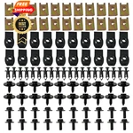 Automotive Screws And Bolts, Car Body For 100PCS, Gold/black. Fixed Price $24.99.