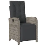 Reclining Patio Chair With Footrest Outdoor Furniture Gray Poly Rattan Vidaxl. Fixed Price $189.99.