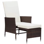 Outdoor Recliner Chair Patio Lounge With Cushions Poly Rattan Vidaxl. Fixed Price $141.99.