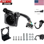 Autoxbert 4 Pin Flat 7 Way Round Blade Trailer Plug Adapter Rv Tow Truck Ligh. Fixed Price $21.49.