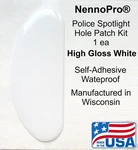 Gloss White Self-adhesive Spotlight Hole Repair Patch For Police Cars Waterproof. Fixed Price $14.99.
