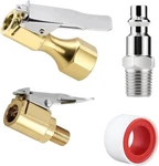 Godeson Brass Locking Air Set 8V1 & 1/4" Npt Clip-on Tires Chuck, Q. Fixed Price $14.19.