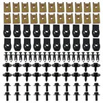 Automotive Screws And Bolts, Car Body For 100PCS, Gold/black. Fixed Price $22.85.