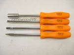 Snap On Tire Valve Core Set W/orange Hard Screwdriver Handles TR113 114 115 117. Fixed Price $164.99.