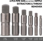 6PCS Set 1/8 1" Tough Steel For Broken Pipes,. Fixed Price $52.99.
