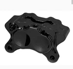 New Black Four Piston Brake Caliper And Bracket For Harley Davidson Springer. Fixed Price $440.00.