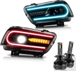 Vland Headlights W/rgb Drl Sequential Turn+led Bulbs For Dodge Charger 2011-2014. Fixed Price $312.38.