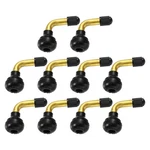 Autohaux 10PCS Tire Valve Air Tyre 1.69"X1.50"X0.75", Gold Tone, Black. Fixed Price $12.55.