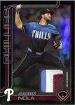 2025 Topps Aaron Nola Jersey Patch Black Foil /10 Phillies Game Used. Fixed Price $80.00.