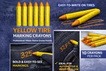 12 Yellow (orange) Tire Crayon - All Surface Chalk Paint Stick Marker Graffiti. Fixed Price $14.99.