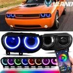 Rgb Vland Projector Led Headlights For 2008-2014 Dodge Challenger W/sequential. Fixed Price $336.59.