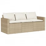 Patio Sofa With Cushions 3-SEATER Modular Couch Outdoor Poly Rattan Vidaxl. Fixed Price $175.99.