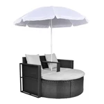 Garden Sofa With Cushion Poly Rattan Outdoor Furniture Modern Design Vidaxl. Fixed Price $334.99.