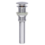 Nwop Ez-flo Pop Up Sink Drain Chrome No Overflow Gauge 2 3/4" Top 8.75 Tall. Fixed Price $15.99.
