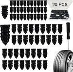 70PCS Heavy Duty Tire Plugs - Flat Repair Kit With Vacuum Tool, (35S+35L). Fixed Price $19.99.