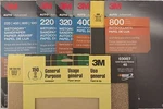 3M Sandpaper Auto Boat Shop Home 9"X11", 3-5 Sheets/pk Select: 'dryorwet'. Fixed Price $5.99.