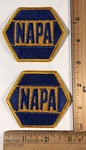 Vintage Lot Of 2 Napa Auto Car Parts Store Logo Patch Iron Racing Nos. Fixed Price $8.25.